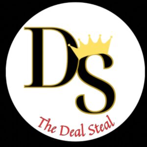 The Deal Steal logo featuring the initials "DS" with a crown above, symbolizing quality and excellence in providing unbeatable deals.